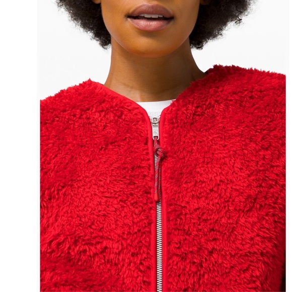 NWT Lululemon Red Oh So Sherpa Full Zip jacket 10 - Picture 4 of 15